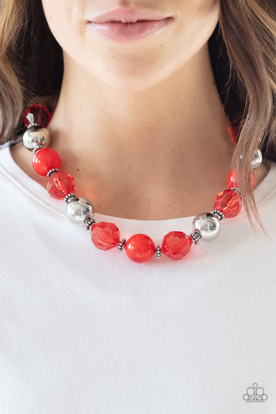 Very Voluminous - Red Paparazzi Necklace