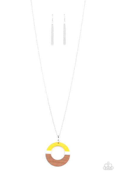 Sail Into The Sunset - Yellow and Brown Necklace