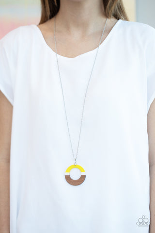 Sail Into The Sunset - Yellow and Brown Necklace