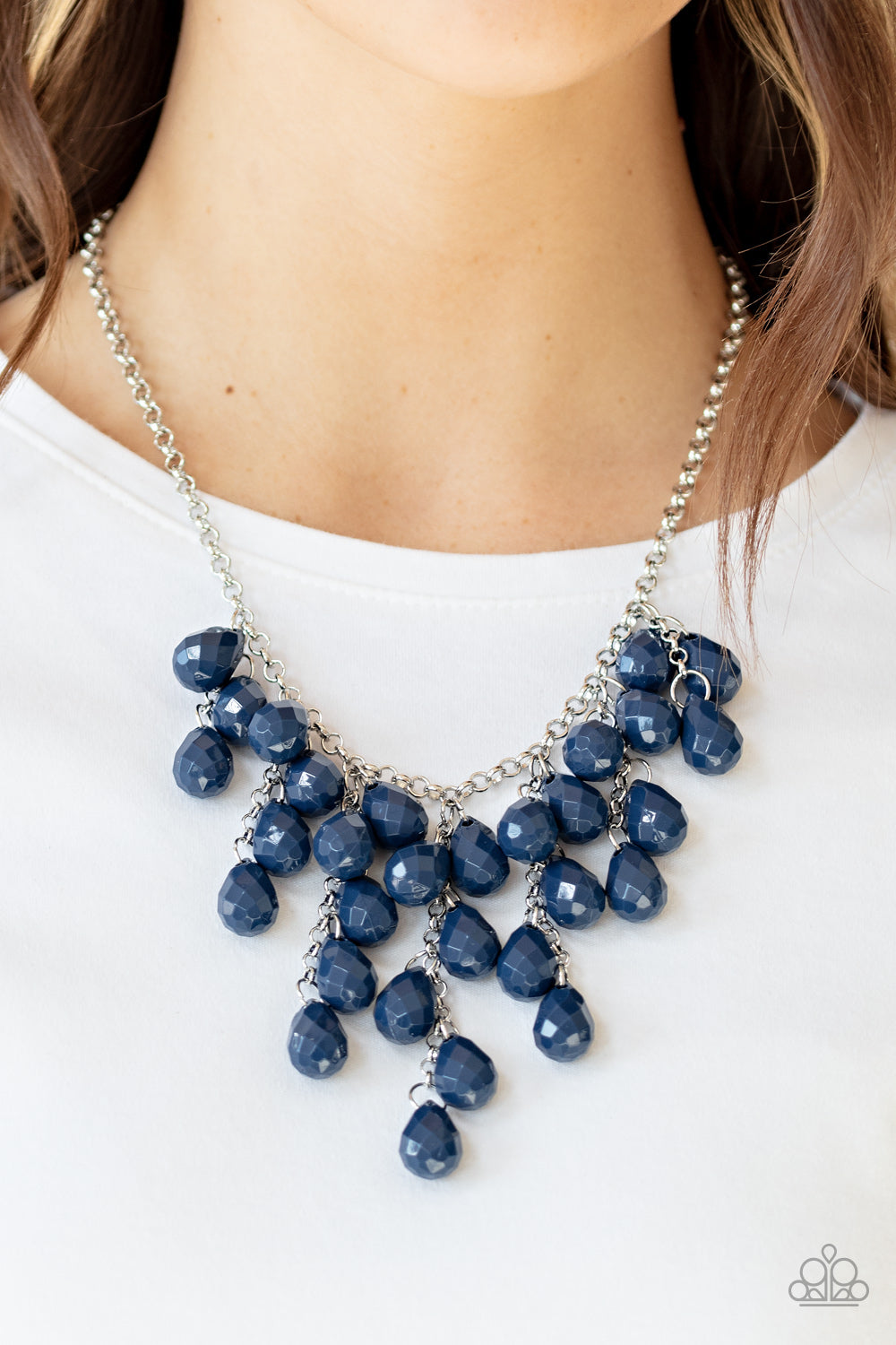 Serenely Scattered - Blue Paparazzi Necklace