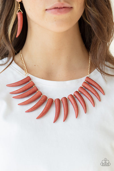 Tusk Tundra - Brown Paparazzi Necklace