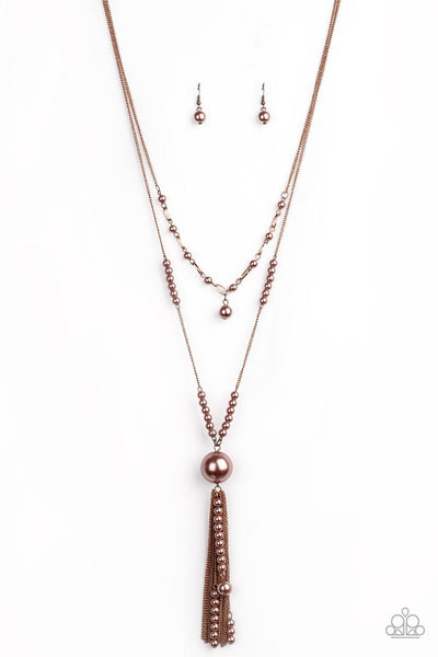 Abstract Elegance - Copper Paparazzi Necklace - sofancyjewels