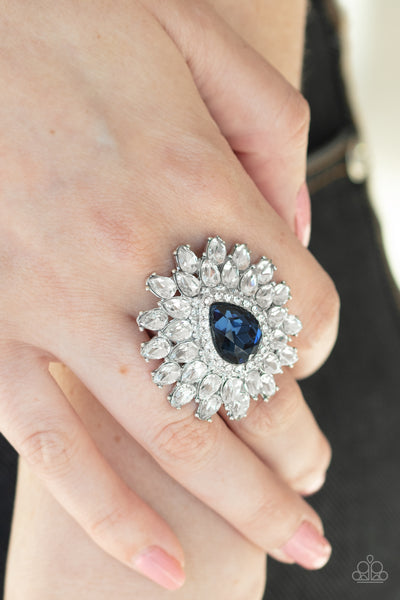 Whos Counting? - Blue Paparazzi Ring