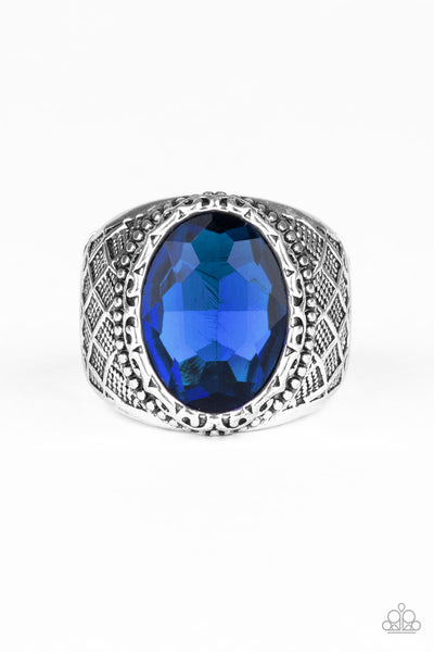 Pro Bowl - Blue Paparazzi Ring