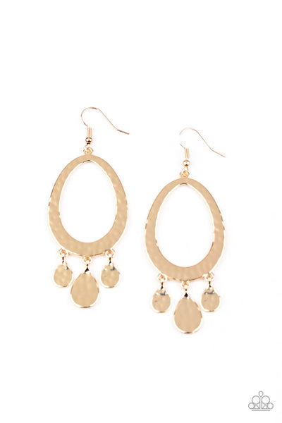 Taboo Trinket - Gold Paparazzi Earrings