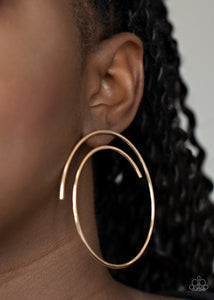 Vogue Vortex - Gold Paparazzi Earrings