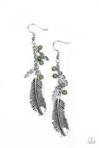 Find Your Flock - Green Paparazzi Earrings