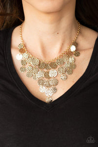 Spotlight Ready - Gold Paparazzi Necklace - sofancyjewels