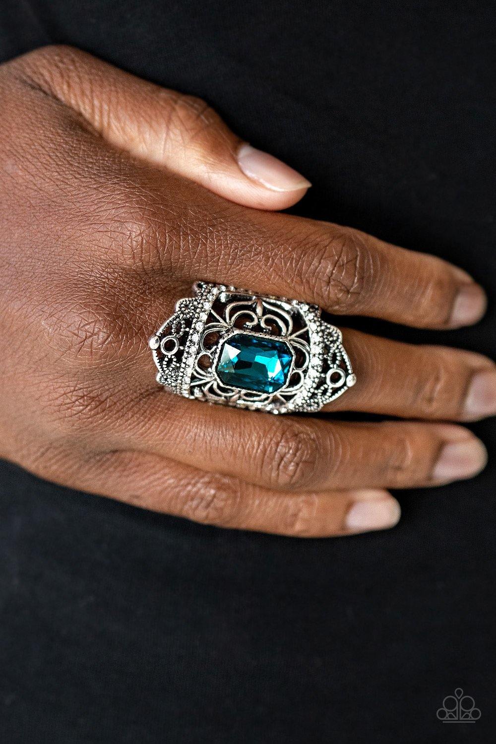 Undefinable Dazzle - Blue Paparazzi Ring - sofancyjewels