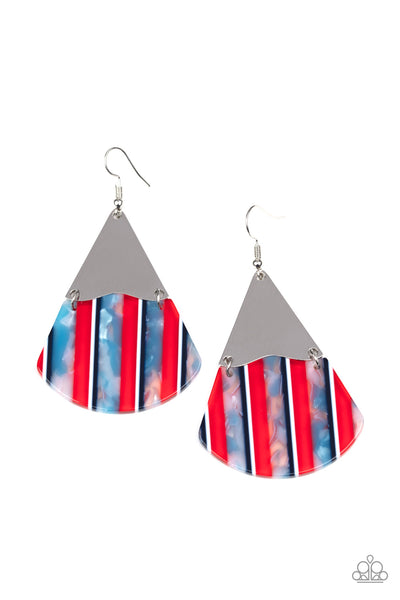 Social Animal - Red Paparazzi Earrings