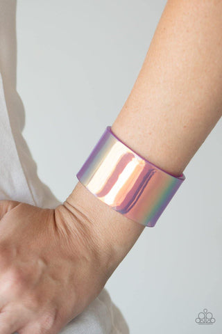 Holographic Aura - Purple Paparazzi Bracelet - sofancyjewels