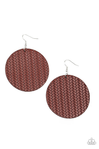 WEAVE Your Mark - Red Paparazzi Earrings