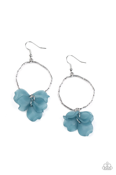 Petals On The Floor - Blue Paparazzi Earrings