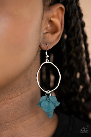 Petals On The Floor - Blue Paparazzi Earrings