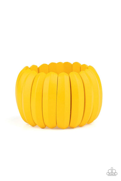 Colorfully Congo - Yellow Paparazzi Bracelet - sofancyjewels