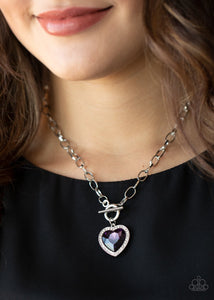 Check Your Heart Rate - Purple Paparazzi Necklace