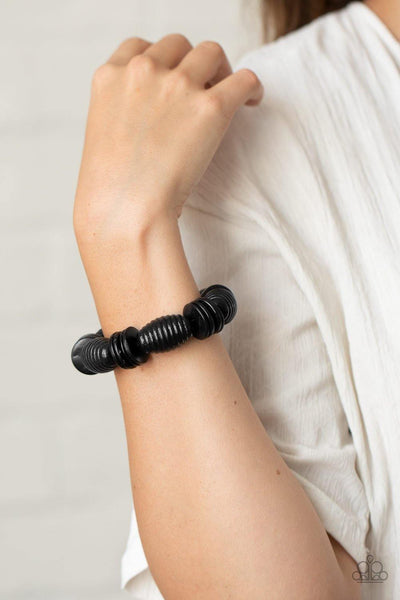 Caribbean Castaway - Black Paparazzi Bracelet - sofancyjewels