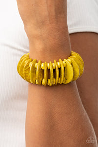 Tropical Tiki Bar - Yellow Wooden Bracelet