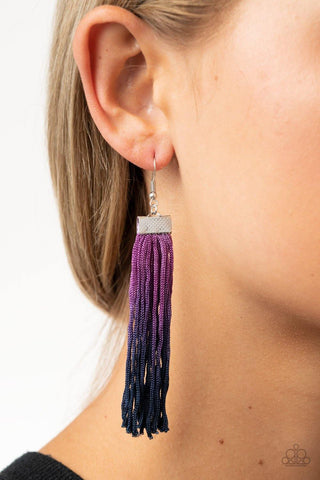 Dual Immersion - Purple Paparazzi Earrings - sofancyjewels