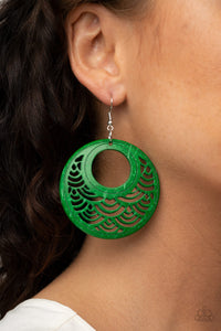 Tropical Canopy - Green Paparazzi Earrings