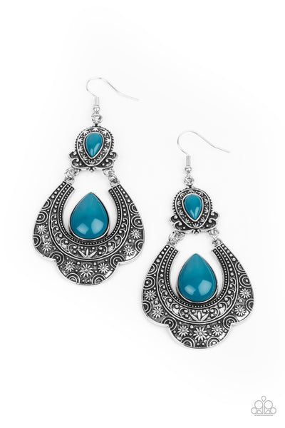 Rise and Roam - Blue Paparazzi Earrings