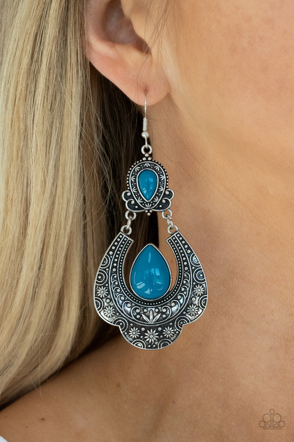 Rise and Roam - Blue Paparazzi Earrings