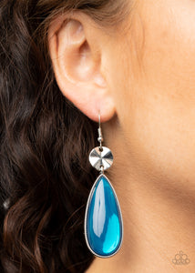 Jaw-Dropping Drama - Blue Paparazzi Earrings