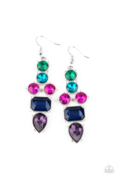 Look At Me GLOW! - Blue Paparazzi Earrings