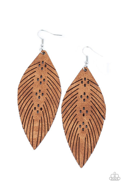 Wherever The Wind Takes Me - Brown Paparazzi Earrings - sofancyjewels