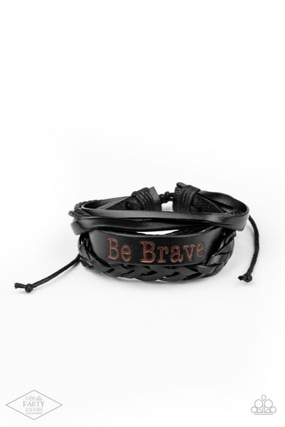 Brave Soul - Black Paparazzi Urban Bracelet