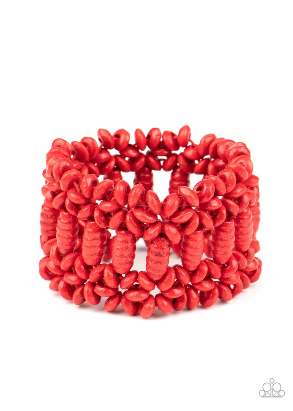 Fiji Flavor - Red Paparazzi Bracelet - sofancyjewels