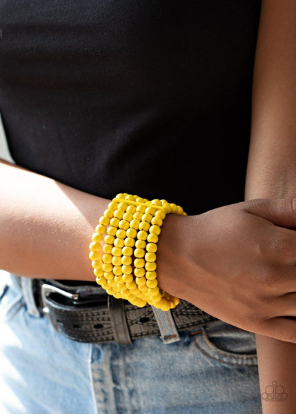 Diving in Maldives - Yellow  Paparazzi Bracelet - sofancyjewels