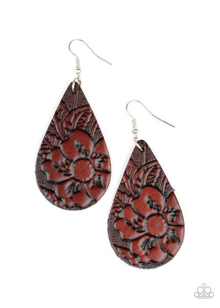 Beach Garden - Brown Paparazzi Earrings - sofancyjewels