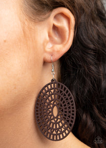 Tropical Retreat - Brown Paparazzi Earrings