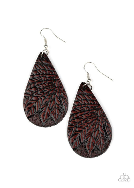 Everyone Remain PALM! - Brown Paparazzi Earrings - sofancyjewels