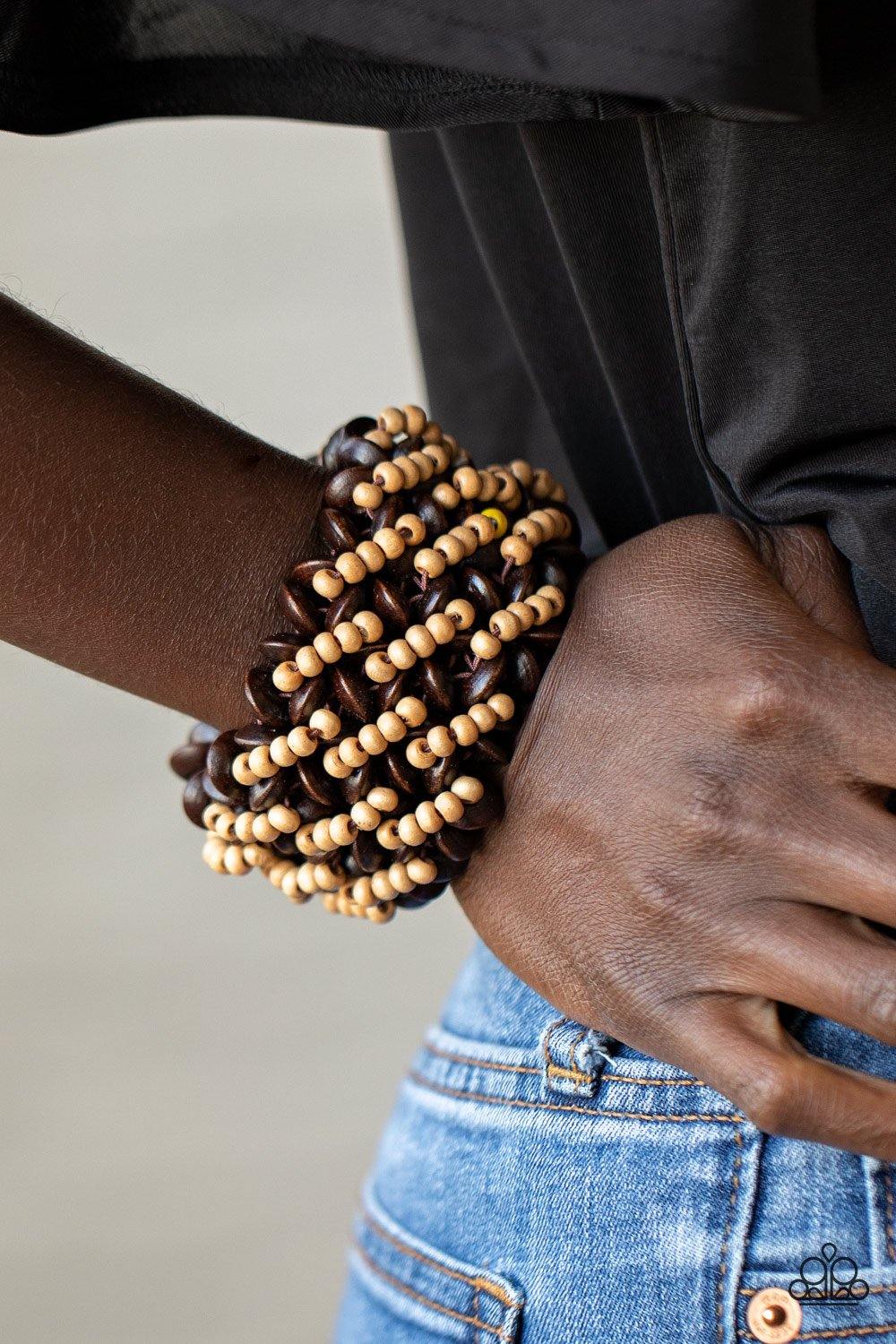 Cozy in Cozumel - Brown Paparazzi Bracelet - sofancyjewels