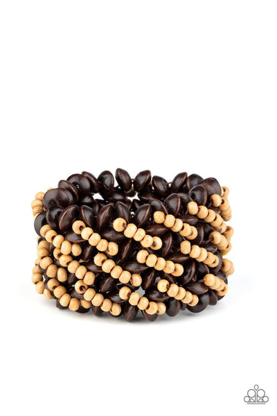 Cozy in Cozumel - Brown Paparazzi Bracelet - sofancyjewels