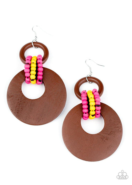 Beach Day Drama - Multi Paparazzi Earrings - sofancyjewels