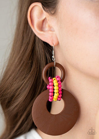 Beach Day Drama - Multi Paparazzi Earrings - sofancyjewels