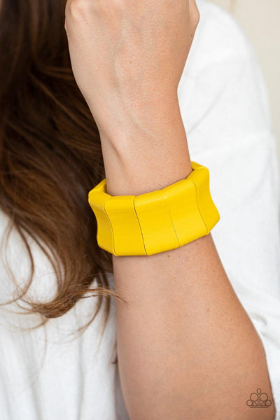 Caribbean Couture - Yellow Paparazzi Bracelet - sofancyjewels