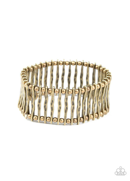 Rustic Rebellion - Brass Paparazzi Bracelet - sofancyjewels