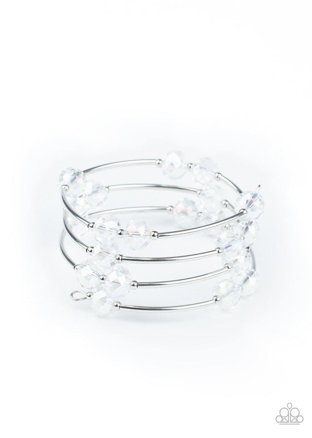 Dreamy Demure - White Paparazzi Bracelet - sofancyjewels