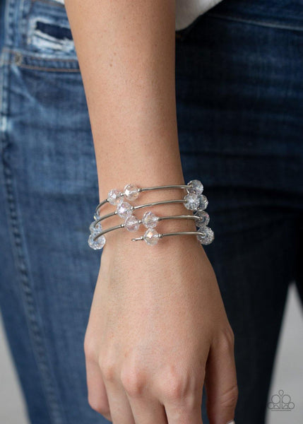 Dreamy Demure - White Paparazzi Bracelet - sofancyjewels