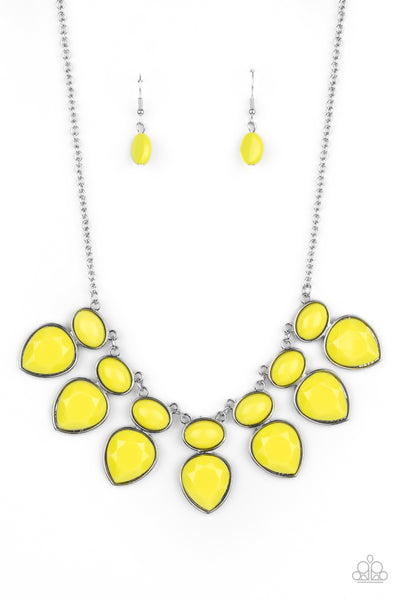 Modern Masquerade - Yellow Paparazzi Necklace