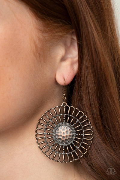 Rustic Groves - Copper Paparazzi Earrings