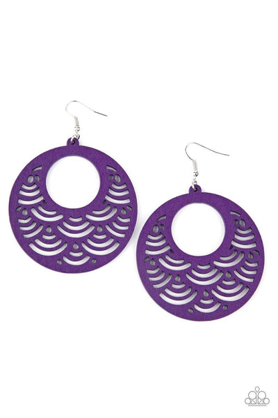 SEA Le Vie! - Purple Paparazzi Earrings - sofancyjewels
