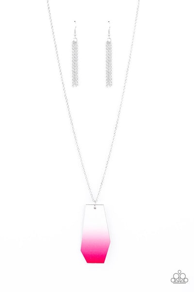 Watercolor Skies - Pink Paparazzi Necklace