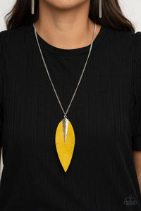 Quill Quest - Yellow Paparazzi Necklace - sofancyjewels