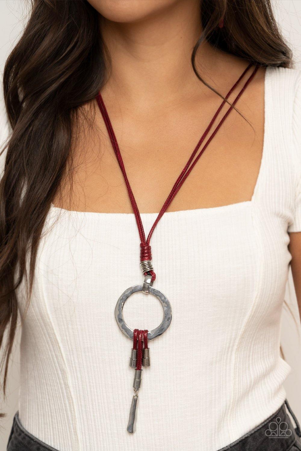 Tranquil Artisan - Red Paparazzi Necklace - sofancyjewels