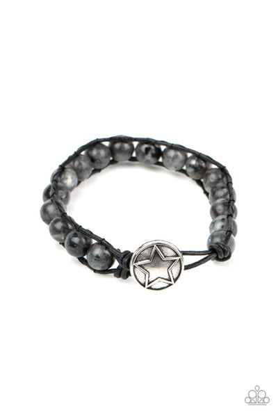 Homespun Stones - Black Paparazzi Bracelet - sofancyjewels